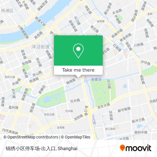 锦绣小区停车场-出入口 map