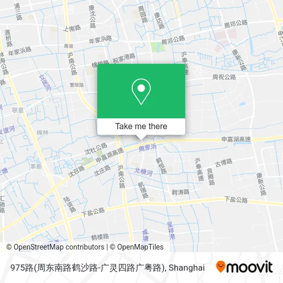975路(周东南路鹤沙路-广灵四路广粤路) map
