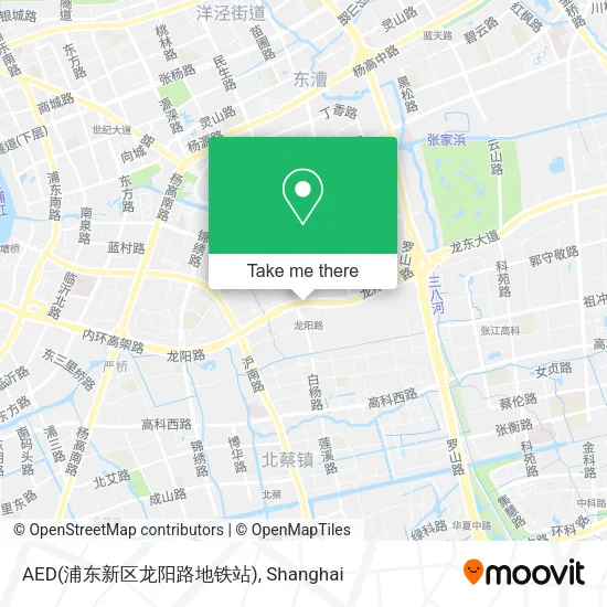 AED(浦东新区龙阳路地铁站) map