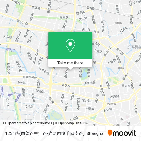 1231路(同普路中江路-光复西路千阳南路) map