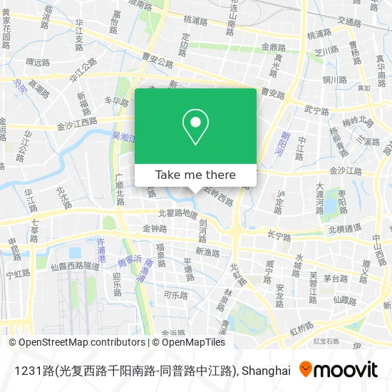 1231路(光复西路千阳南路-同普路中江路) map