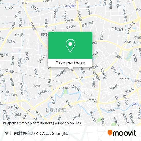 宜川四村停车场-出入口 map