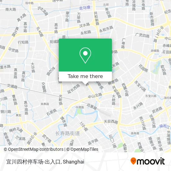宜川四村停车场-出入口 map