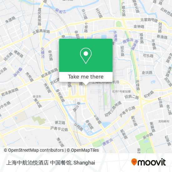 上海中航泊悦酒店 中国餐馆 map