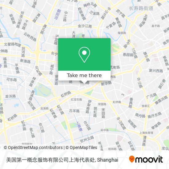 美国第一概念服饰有限公司上海代表处 map
