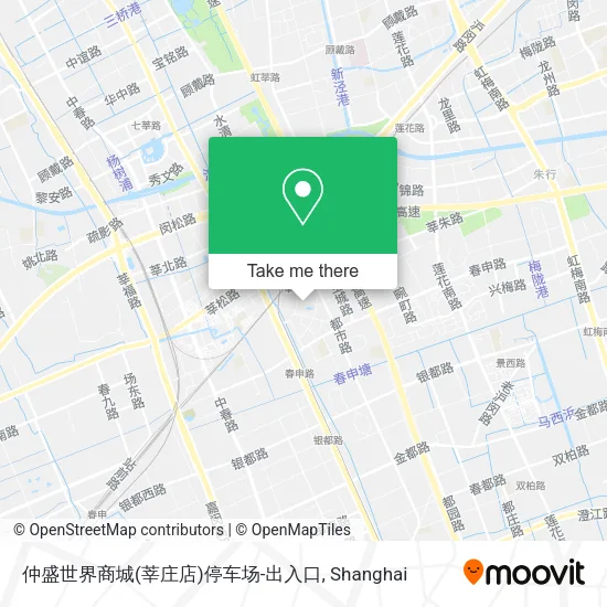 仲盛世界商城(莘庄店)停车场-出入口 map