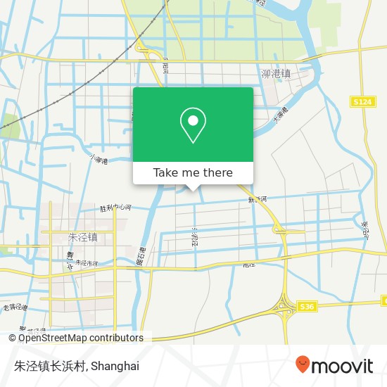 朱泾镇长浜村 map