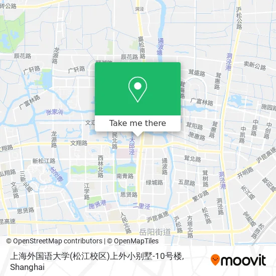 上海外国语大学(松江校区)上外小别墅-10号楼 map