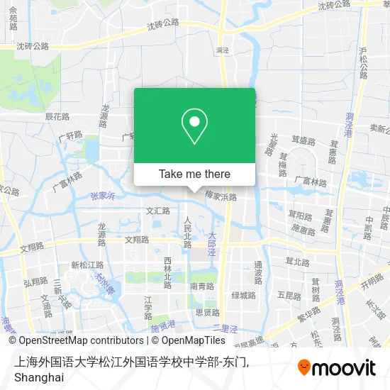 上海外国语大学松江外国语学校中学部-东门 map