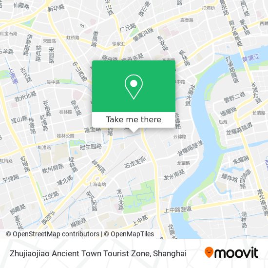 Zhujiaojiao Ancient Town Tourist Zone map