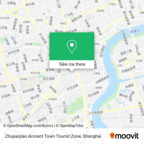 Zhujiaojiao Ancient Town Tourist Zone map