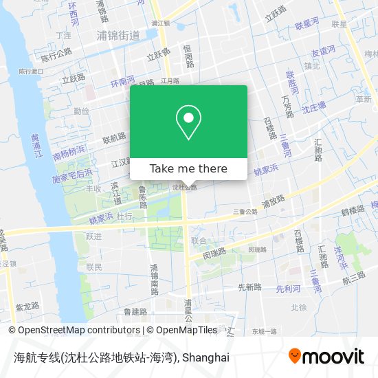 海航专线(沈杜公路地铁站-海湾) map