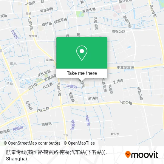 航奉专线(鹤恒路鹤雷路-南桥汽车站(下客站)) map