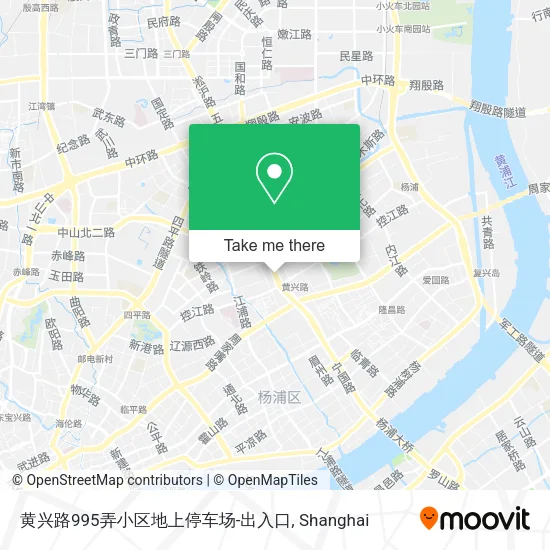 黄兴路995弄小区地上停车场-出入口 map