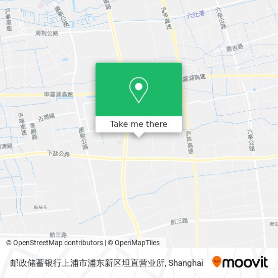 邮政储蓄银行上浦市浦东新区坦直营业所 map