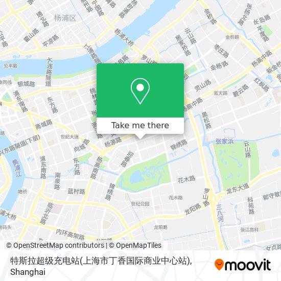 特斯拉超级充电站(上海市丁香国际商业中心站) map