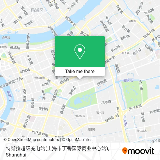 特斯拉超级充电站(上海市丁香国际商业中心站) map
