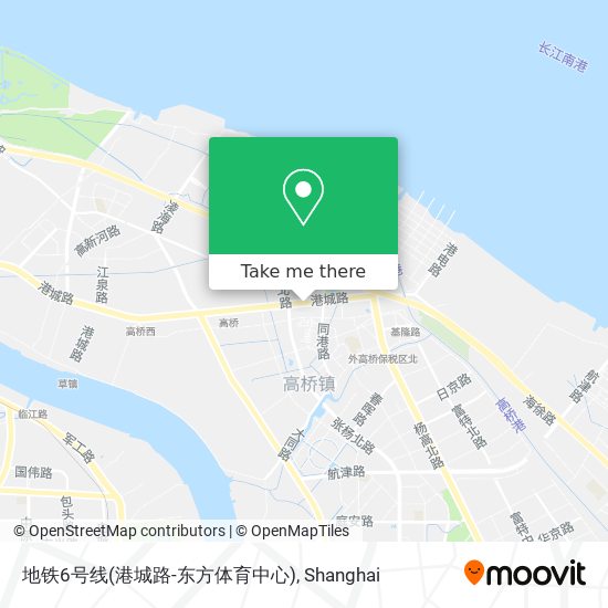 地铁6号线(港城路-东方体育中心) map