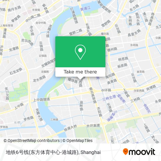 地铁6号线(东方体育中心-港城路) map