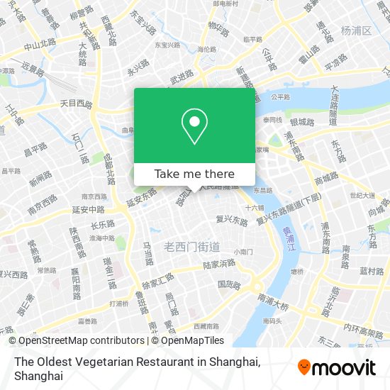 The Oldest Vegetarian Restaurant in Shanghai map
