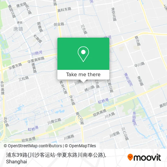 浦东39路(川沙客运站-华夏东路川南奉公路) map