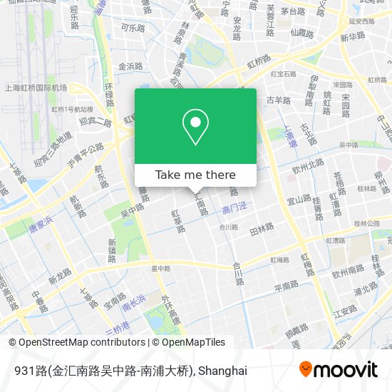 931路(金汇南路吴中路-南浦大桥) map