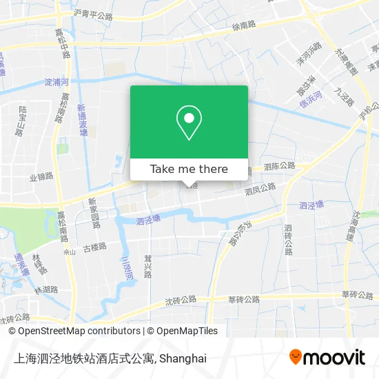 上海泗泾地铁站酒店式公寓 map