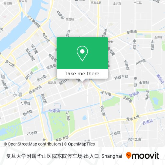 复旦大学附属华山医院东院停车场-出入口 map