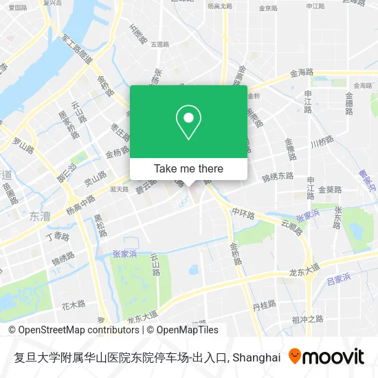 复旦大学附属华山医院东院停车场-出入口 map