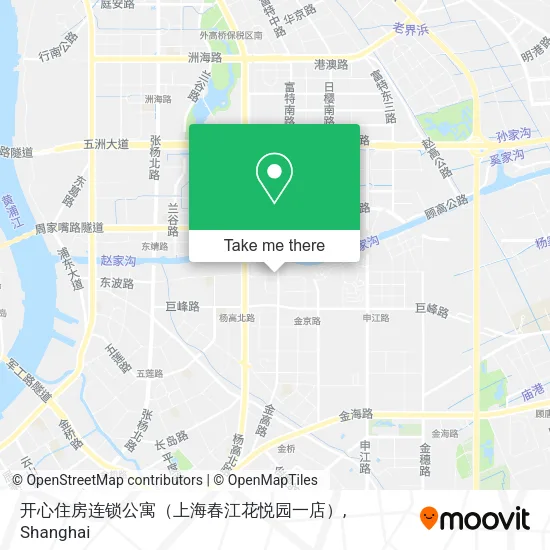 开心住房连锁公寓（上海春江花悦园一店） map
