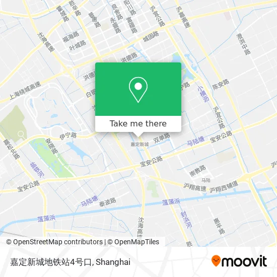 嘉定新城地铁站4号口 map