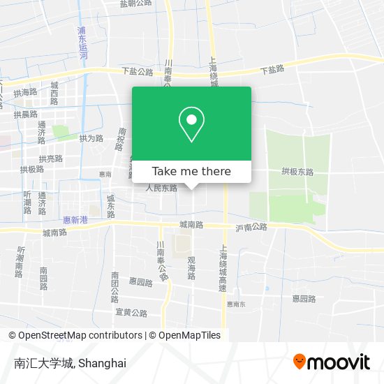 南汇大学城 map