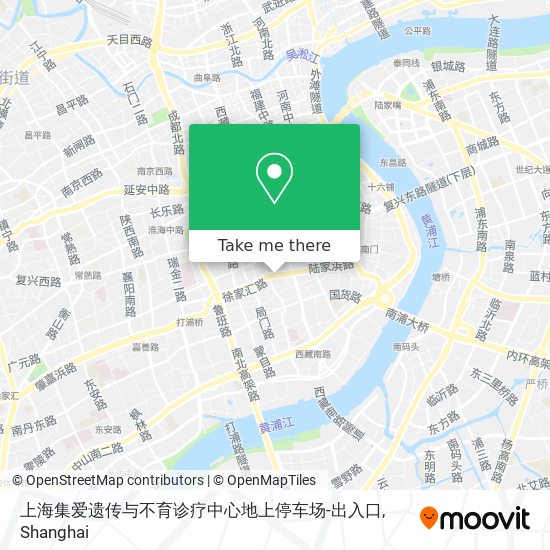 上海集爱遗传与不育诊疗中心地上停车场-出入口 map