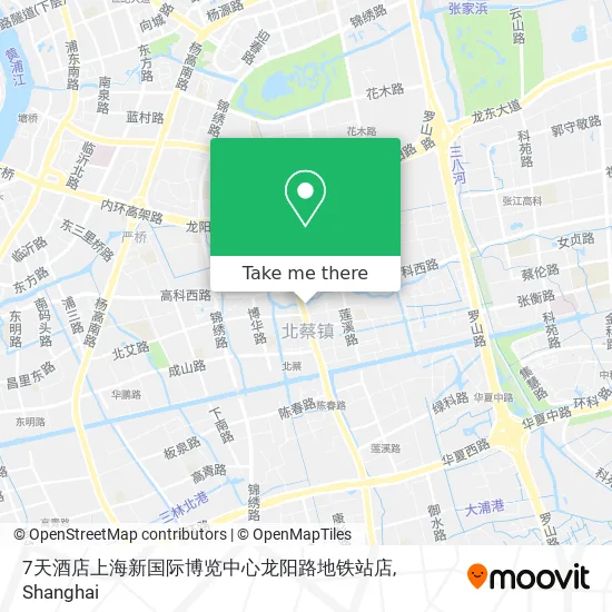 7天酒店上海新国际博览中心龙阳路地铁站店 map