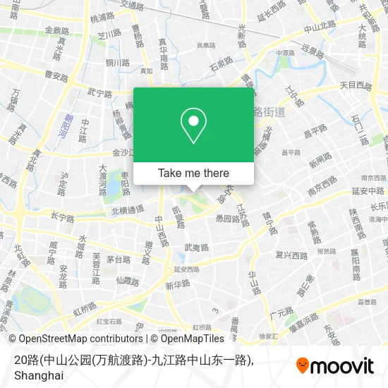 20路(中山公园(万航渡路)-九江路中山东一路) map