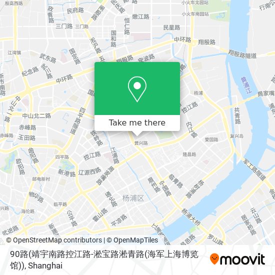 90路(靖宇南路控江路-淞宝路淞青路(海军上海博览馆)) map