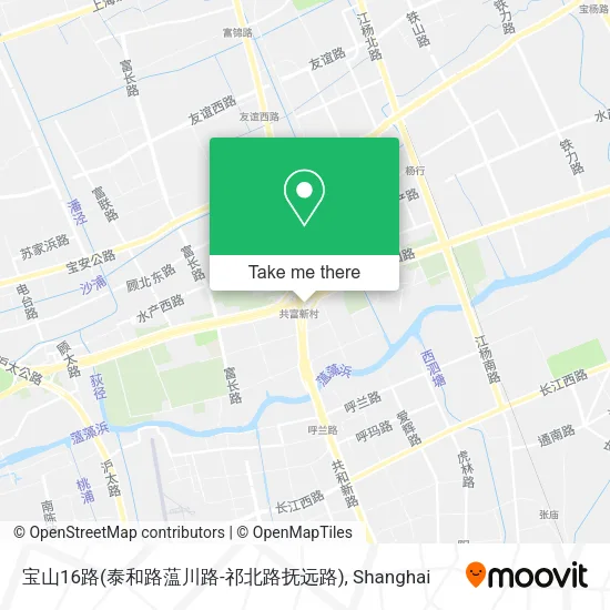 宝山16路(泰和路蕰川路-祁北路抚远路) map