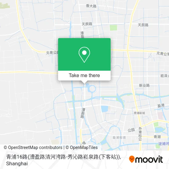 青浦16路(漕盈路清河湾路-秀沁路崧泉路(下客站)) map