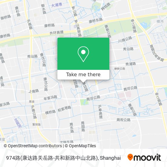 974路(康达路关岳路-共和新路中山北路) map