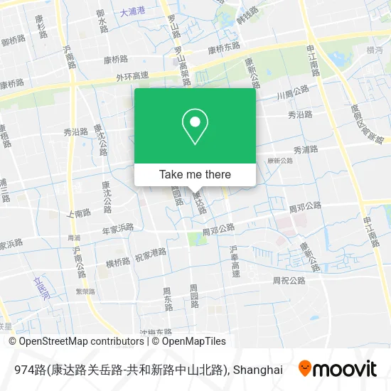 974路(康达路关岳路-共和新路中山北路) map