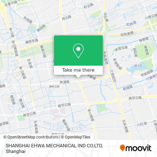 SHANGHAI EHWA MECHANICAL IND CO.LTD map