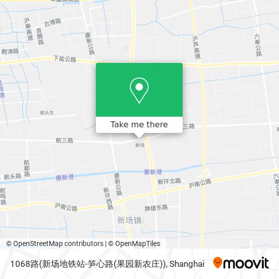 1068路(新场地铁站-笋心路(果园新农庄)) map