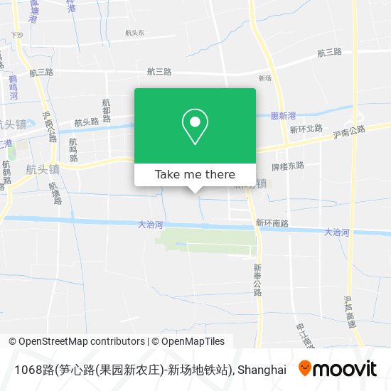 1068路(笋心路(果园新农庄)-新场地铁站) map