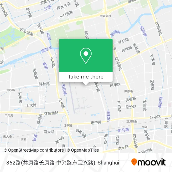 862路(共康路长康路-中兴路东宝兴路) map