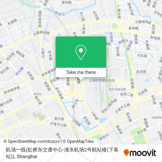 机场一线(虹桥东交通中心-浦东机场2号航站楼(下客站)) map
