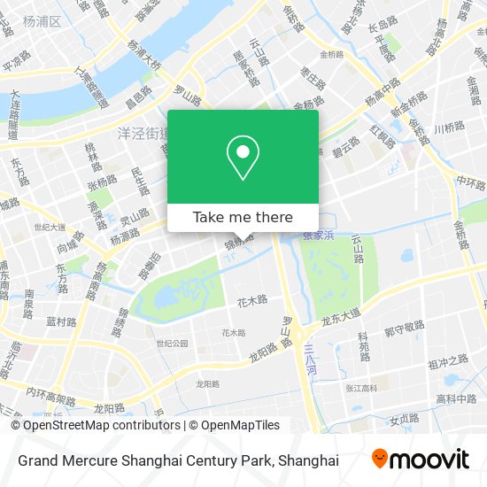 Grand Mercure Shanghai Century Park map