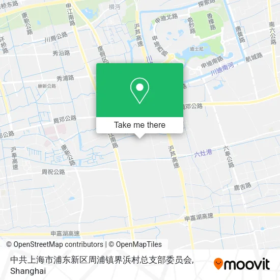 中共上海市浦东新区周浦镇界浜村总支部委员会 map