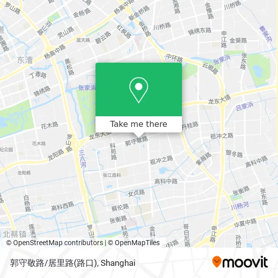 郭守敬路/居里路(路口) map