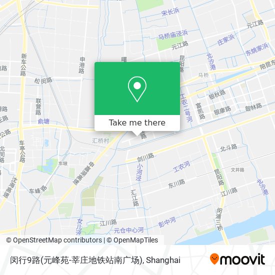 闵行9路(元峰苑-莘庄地铁站南广场) map