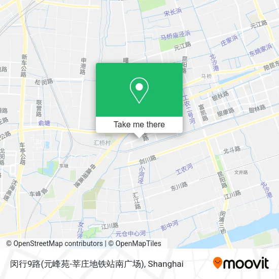闵行9路(元峰苑-莘庄地铁站南广场) map